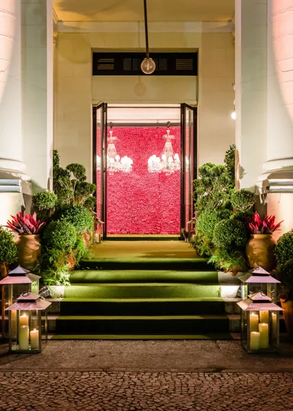 Entrada decorada para festa de 15 anos